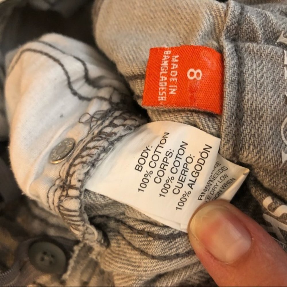 Boys gray skinny jeans Sz 8 - Picture 7 of 8